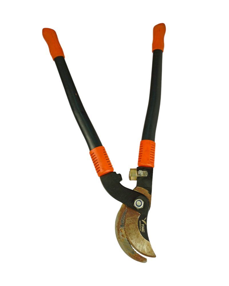 Rough Branch Pruning Shears with Wavy Blade and Steel Handles