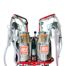 MILKING MACHINE DOUBLE BUCKET DOUBLE CLUSTER 40LITTER SILICON LINER